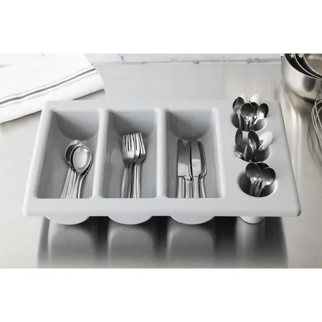 Cutlery Bin Grey 6 Compartments GN 1/1 325x530 mm