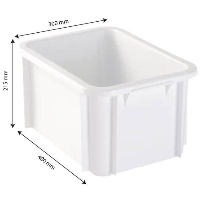 Contenedor de Almacenamiento Rectangular 15 Litros Blanco