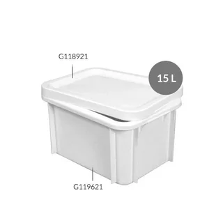 Contenedor de Almacenamiento Rectangular 15 Litros Blanco