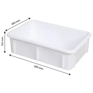 Bac de Rangement Rectangulaire 25 Litres - Blanc
