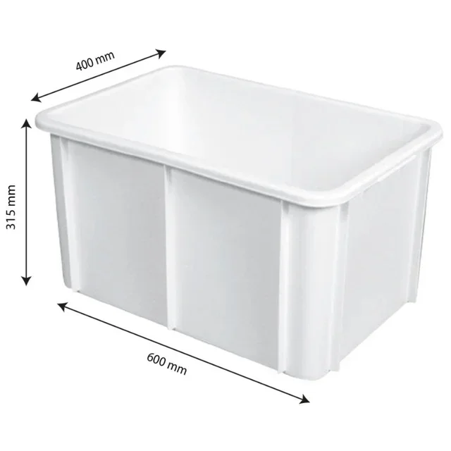 Rectangular Storage Container 55 Litres White