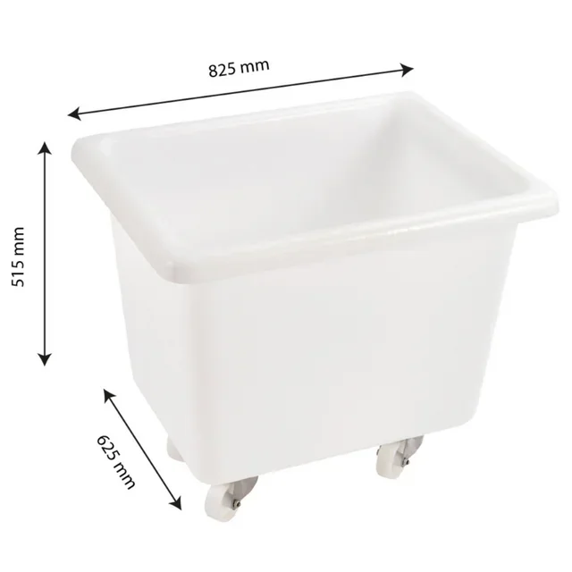 Bac de Rangement XXL sur Roulettes - 170 Litres - Blanc