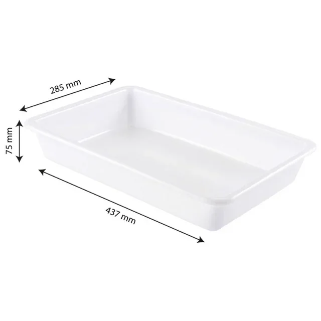 Flat Storage Container 5 Litres White
