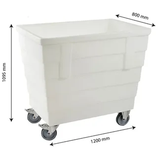 Bac de Rétention Mobile Double Paroi 500L - Avec Roulettes et Robinet de Vidange - Blanc