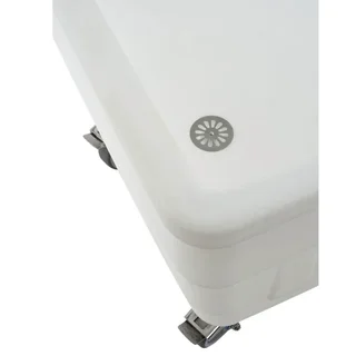 Bac de Rétention Mobile Double Paroi 500L - Avec Roulettes et Robinet de Vidange - Blanc