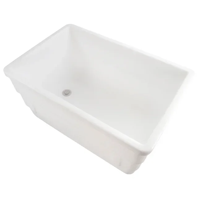 Bac de Rétention Mobile Double Paroi 500L - Avec Roulettes et Robinet de Vidange - Blanc