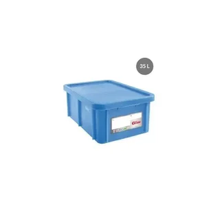 Recipiente Alimentario Rectangular HACCP 15 Litros con Tapa - Color Azul
