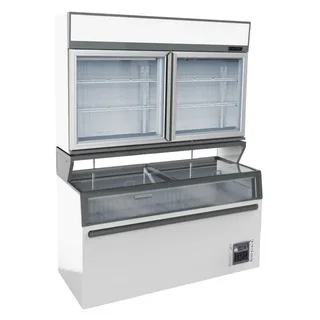 Wall Display Case and Storage Cabinet Supermarket White - 948 L