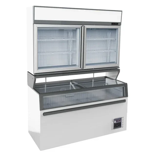 Wall Display Case and Storage Cabinet Supermarket White - 948 L