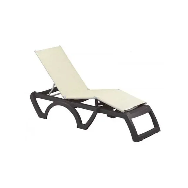 Cadeira Longa de Exterior Bali - Antracite e Cru