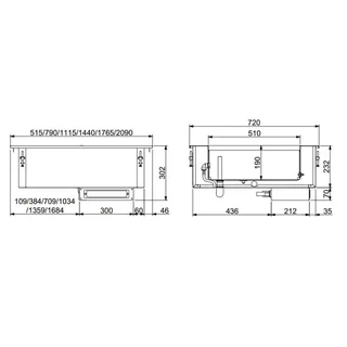 Einbau-Bain-Marie GN 1/1 - Professioneller Handbefüllung Drop-In