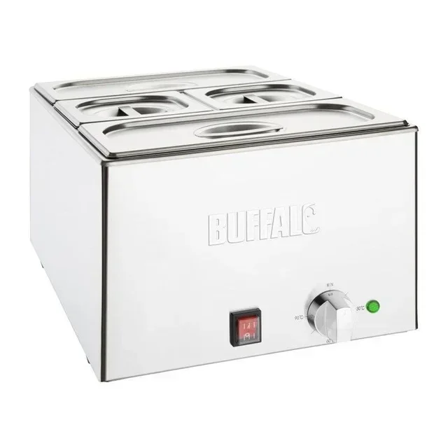 Bain-Marie Professionnel 2x GN 1/3 + 2x GN 1/6 - 4 Bacs Gastronorm Inclus