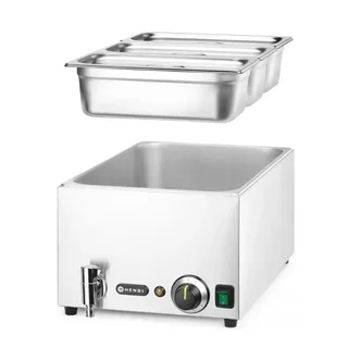 Bain-Marie Professionnel 3 Bacs GN 1/3 avec Robinet de Vidange