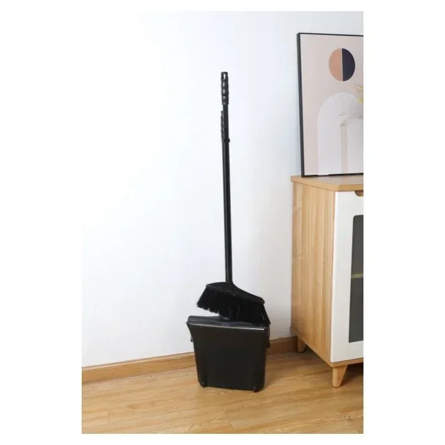 Black Dustpan and Brush - Cleaning Set