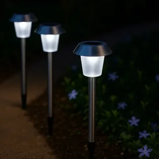Pack of 8 Alesia Solar Bollards for Outdoor Lighting