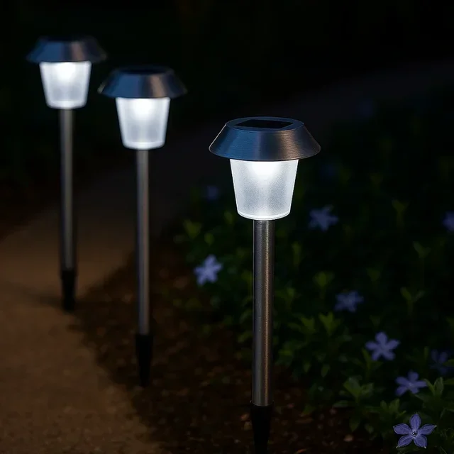 Pack of 8 Alesia Solar Bollards for Outdoor Lighting