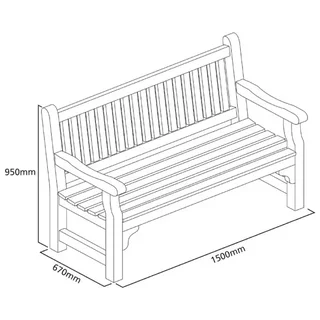 Natural Wood Garden Bench for Patio and Outdoor