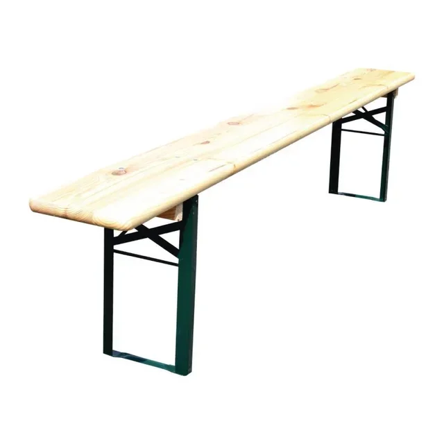 Foldable Bench Spruce Wood 220x25 cm Table Top