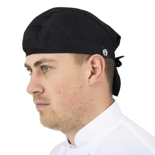 Black Kitchen Bandana – Chef Scarf in Polycotton Blend