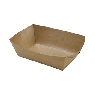 Vaschetta per Patatine Fritte in Cartone Kraft - 120 x 80 mm - Confezione da 250 pezzi