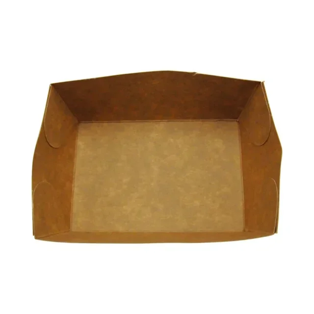 Vaschetta per Patatine Fritte in Cartone Kraft - 120 x 80 mm - Confezione da 250 pezzi