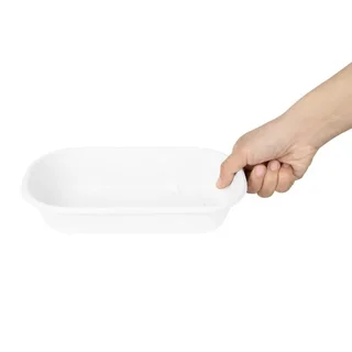 Disposable Oval Container 850ml - Bagasse Material - Pack of 100 Units