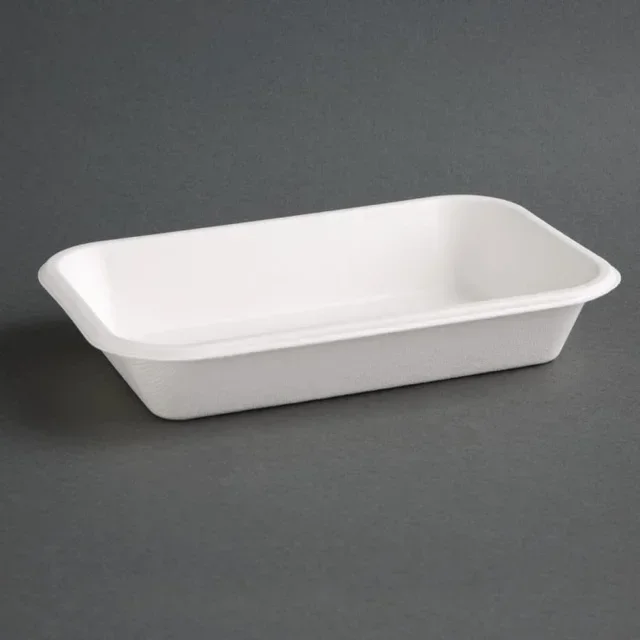 Sugarcane Bagasse Trays 680 ml - Pack of 50 - Compostable and Biodegradable