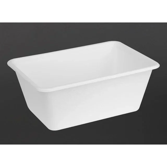 Barquettes Alimentaires Écologiques en Bagasse de Canne à Sucre 1000ml - Lot de 100 unités - Biodégradables et Compostables