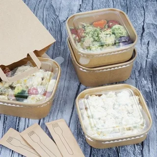 Square Food Containers 1000ml Eco-Friendly - Pack of 300