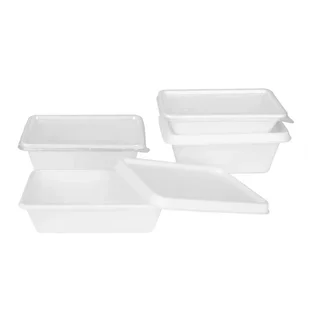 Barquettes Jetables en Bagasse de Canne à Sucre 650ml - Lot de 100 - Biodégradables et Compostables