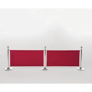 Barrière de Sécurité Textile Rouge avec Kit de Fixation