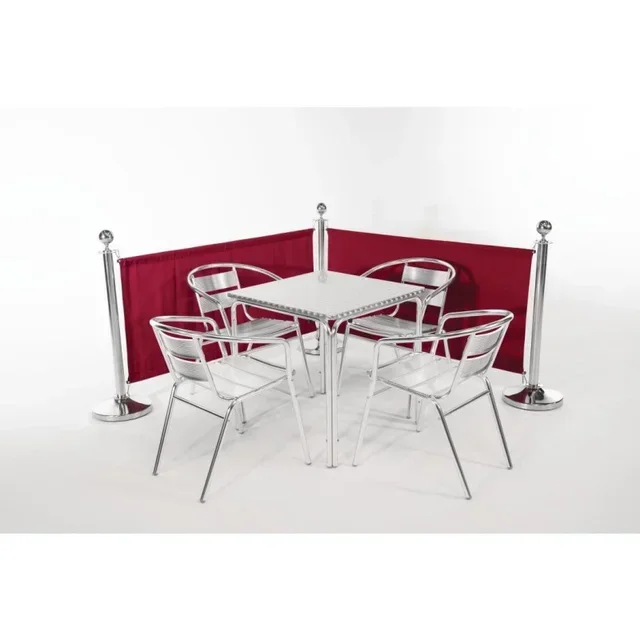 Barrière de Sécurité Textile Rouge avec Kit de Fixation