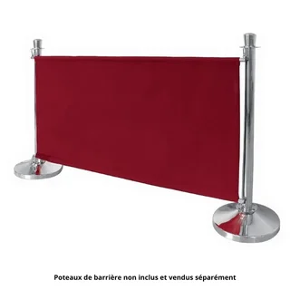 Barrière de Sécurité Textile Rouge avec Kit de Fixation