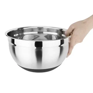 Ciotola per Pasticceria in Acciaio Inox 5 Litri Fondo Antiscivolo in Silicone