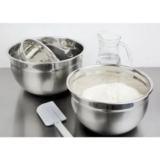 Ciotola per Pasticceria in Acciaio Inox 5 Litri Fondo Antiscivolo in Silicone