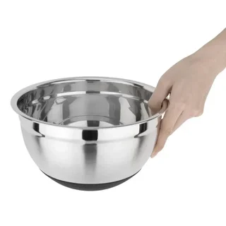 Cuenco de Cocina de Acero Inoxidable 3 Litros con Base Antideslizante de Silicona