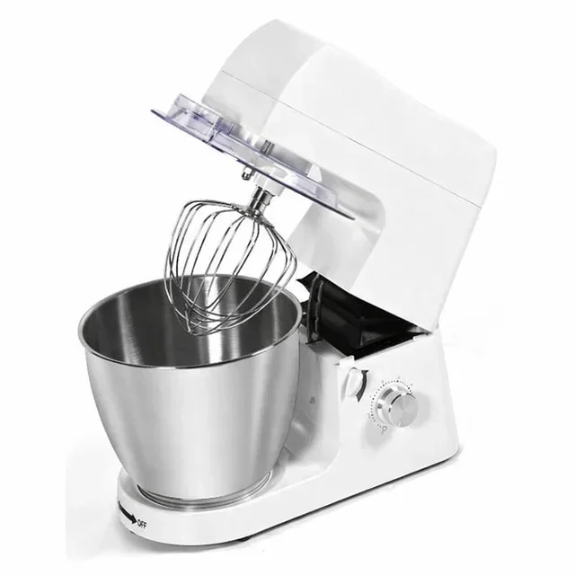 7 Liter White Planetary Mixer - Professional Multifunctional Dough Kneader