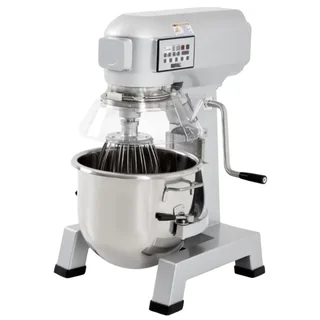 Professional 20L Dough Mixer - Digital Planetary Mixer in Aluminum and Stainless Steel