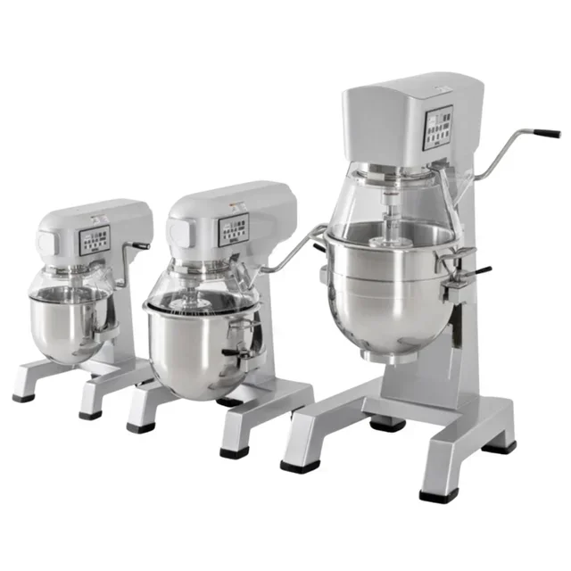 Professional 20L Dough Mixer - Digital Planetary Mixer in Aluminum and Stainless Steel