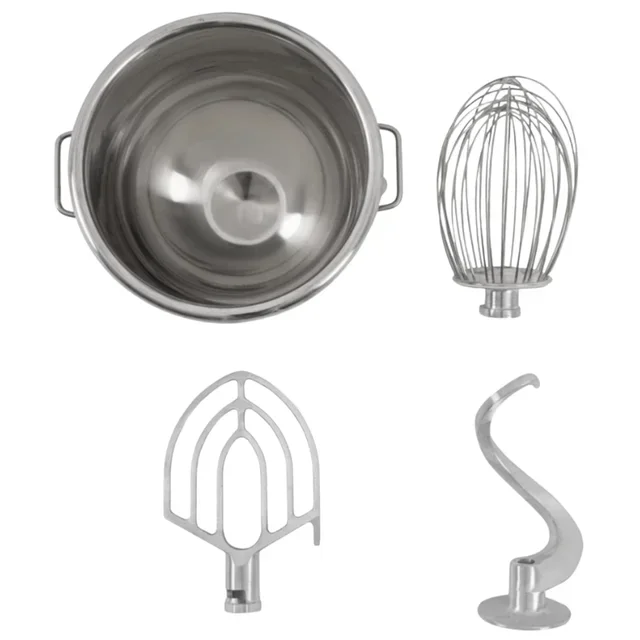 Professional 20L Dough Mixer - Digital Planetary Mixer in Aluminum and Stainless Steel