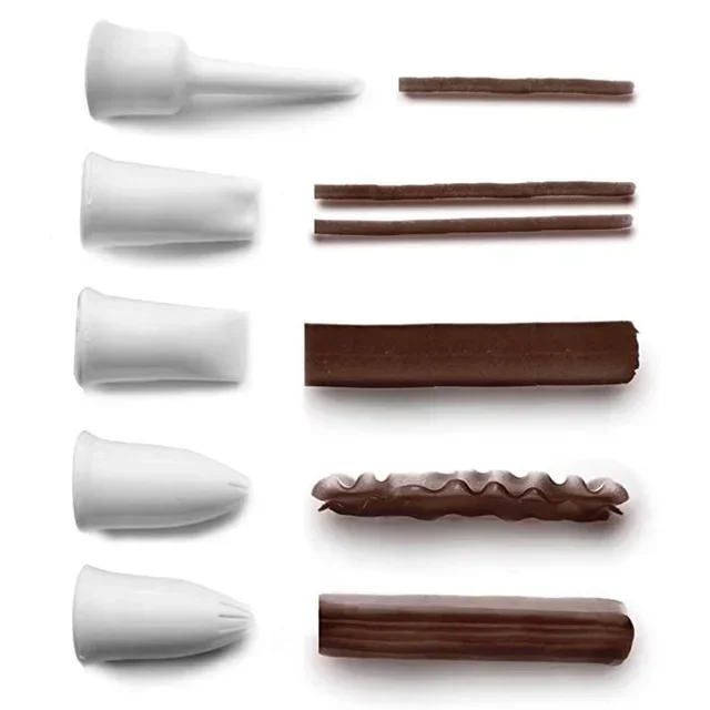 Silicone Squeeze Bottle 6 Nozzles 140ml for Decorating