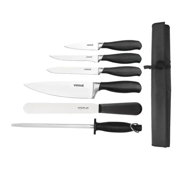 Set di 6 Coltelli da Cucina con Impugnatura Soft Grip
