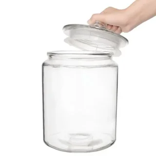 Frasco de Biscoitos de Vidro Transparente Grande Capacidade 6,35 L
