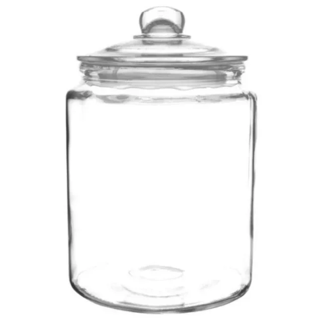Frasco de Biscoitos de Vidro Transparente Grande Capacidade 6,35 L