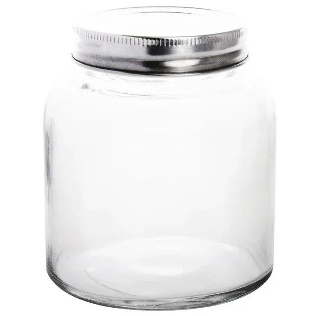 Glass Storage Jar 330 ml with Screw Lid - Pack of 6