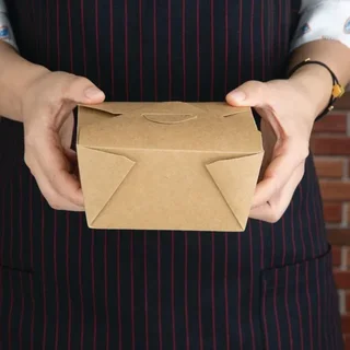 Scatole per Pasti in Cartone Kraft 112 mm - Confezione da 300 Unità