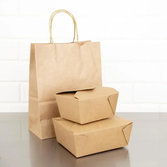 Kraftpapier-Essensboxen 112 mm - Packung mit 300 Stück