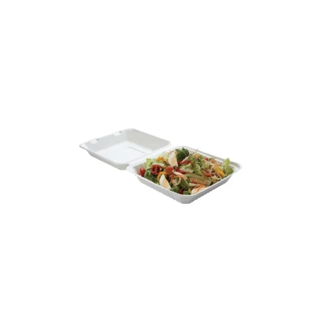 1-Compartment Lunch Box in Bagasse - Pack of 50 units