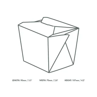 Kraft-Pasta-Boxen 1 Liter - Packung mit 400 Stück