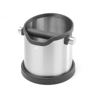 Cylindrical Coffee Knock Box - Stainless Steel Coffee Grounds Container